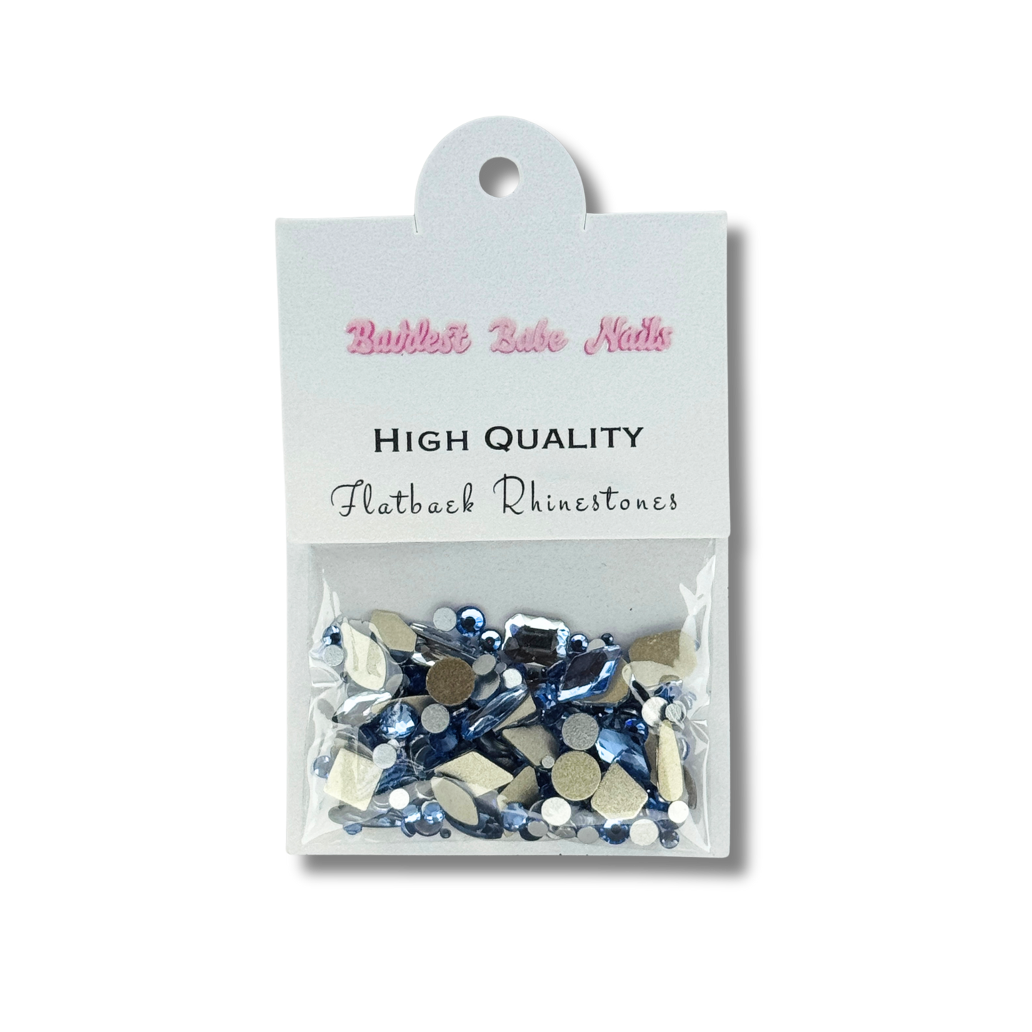 MULTIPLE SHAPES FLATBACK RHINESTONE MIX / LIGHT SAPPHIRE