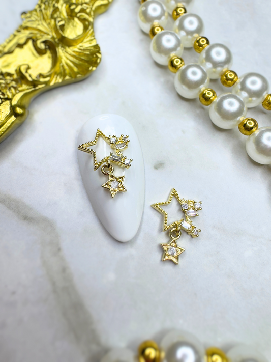 Celestial Dangle / Zircon / Gold